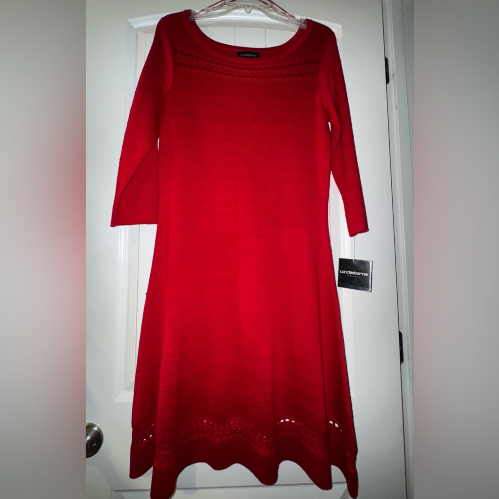 Women’s Red Liz Claiborne Dress. Size Large.